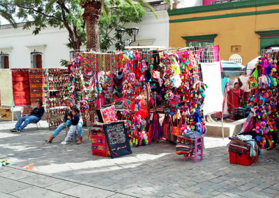 Street vendors in Oaxaca City, Mexico